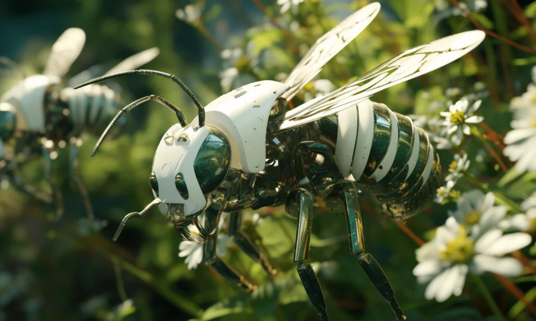 A render of a futuristic bee